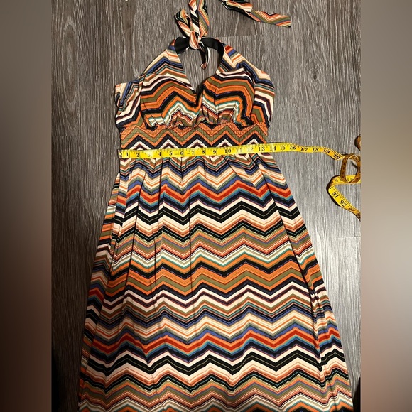 Bisou Bisou Orange Black High Low Sundress - Picture 3 of 9